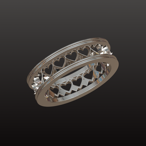 ハートエタニティ・オープンワークリング　3Dデータ（OBJ/STL）