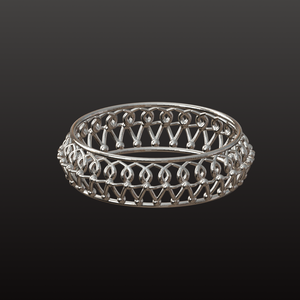 パターンレース風・細身リング　3Dデータ（OBJ/STL）
