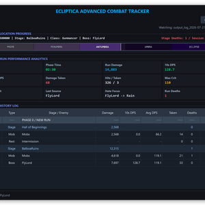 【VR対応】ECLIPTICA Advanced Combat Tracker / VRChat ECLIPTICA専用 ダメージメーター・DPS計測・HUDオーバーレイ