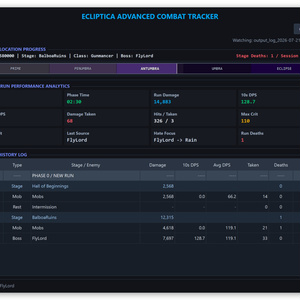 【VR対応】ECLIPTICA Advanced Combat Tracker / VRChat ECLIPTICA専用 ダメージメーター・DPS計測・HUDオーバーレイ
