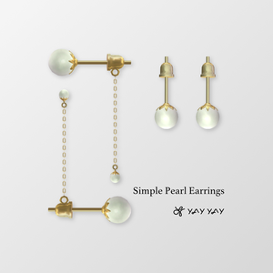 Simple Pearl Earrings │ #yay_yay