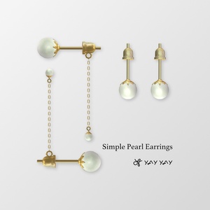 Simple Pearl Earrings │ #yay_yay