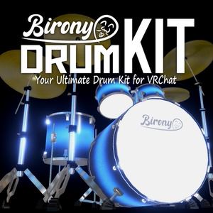 3D Model 'Birony Drum Kit' + VRChat Udon Gimmick