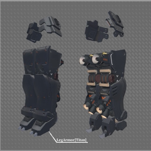 【3Dモデル】脚部パーツ/武器セット01 缩略图 2