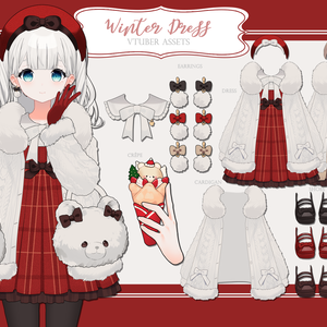 【Vtuber向け素材】クリスマスワンピース