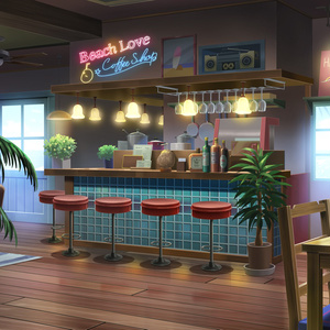 Background Cafe Background Illustration ベーカリーカフェ 背景ラフ Pixiv