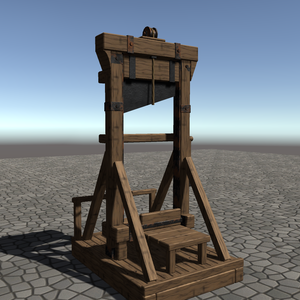 【Cluster対応】レバーで刃が落ちる！中世ギロチン｜Medieval Guillotine・UnityPackage