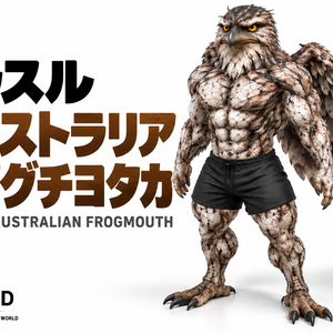 マッスルオーストラリアガマグチヨタカ / MUSCLE AUSTRALIAN FROGMOUTH【VRM / cluster対応】