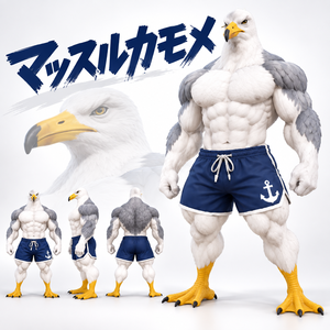 マッスルカモメ / MUSCLE SEAGULL【VRM / cluster対応】