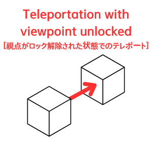 Teleportation with viewpoint unlocked[視点がロック解除された状態でのテレポート]
