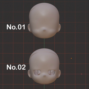 【T.M HEAD】 1/12 オリジナル ドールヘッド 3プリンター用 3Dモデル データ