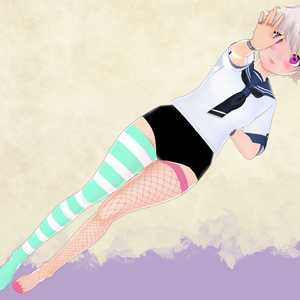 Asymmetrical Thigh Socks