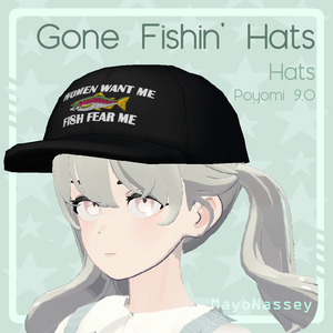 Gone Fishin' Hat (9 Variations) (VRCSDK3) / ゴーン・フィッシュン・ハット（9つのバリエーション）