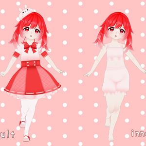 オリジナル3Dモデル「苺子」 缩略图 3