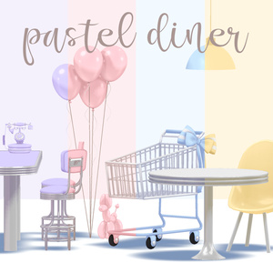 【3Dモデル】パステルダイナー【全8点】