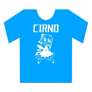 ブルー蓄光 チルノTシャツ ブルー Lサイズ