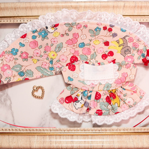 ぱん様　ぬい服　メイド　10cm ピンク　ツイード　水色 ぱん様 ぬい服 メイド 10cm ピンク ツイード 水色 - メルカリ
