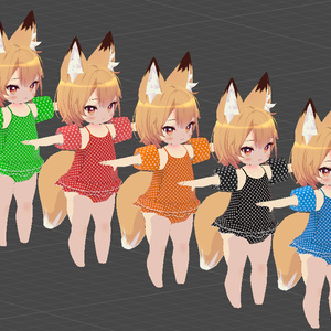 【3Dモデル】「こうめ」「おもち」ちゃん向け水着 缩略图 9