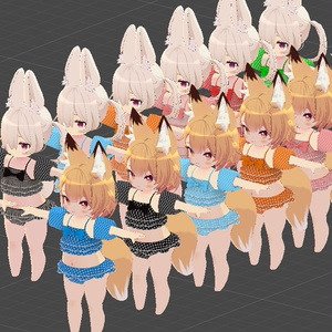 【3Dモデル】「こうめ」「おもち」ちゃん向け水着 缩略图 10