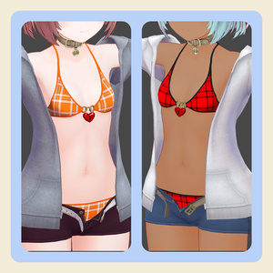 【3Dモデル】Binaco(ビナコ)ちゃん向け フロントロック水着 缩略图 2