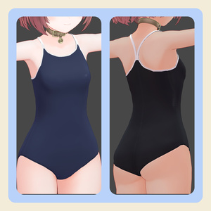 【3Dモデル】Binaco(ビナコ)ちゃん向け フロントロック水着 缩略图 5