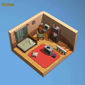 レトロゲームテーマの部屋 Retro game themed room 
