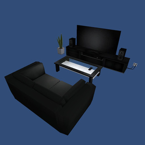 3Dモデル「テレビセット」