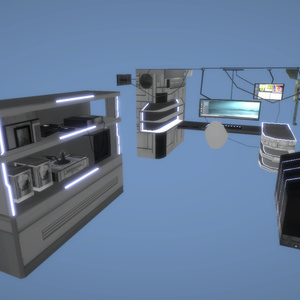 3Dモデル「-サイバーパンクなPCデスク-」