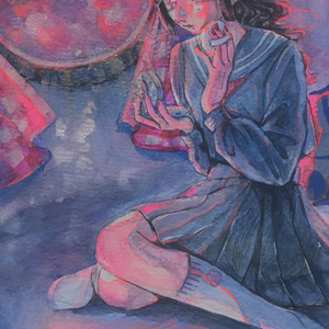 「ないしょのおめかし亅原画