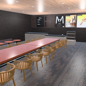 VRChat想定 コーヒーショップセット