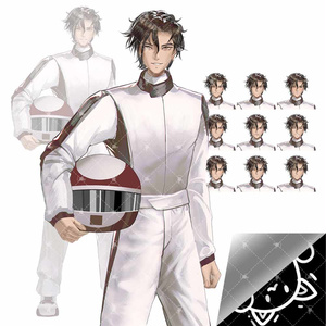 01全身立ち絵素材男性レーサー