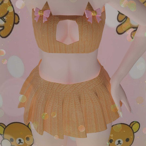 かわいいオレンジ色のペットOrange Pet Cute Set Vrc 
