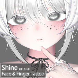 [しなの] Shine Face & Finger Tattoo 入れ墨 缩略图 3
