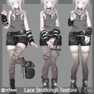 【liltoon】 レースのストッキング Lace Stockings Texture 缩略图 8