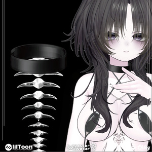 【MA対応】Metal Spine Choker 3Dアクセサリー [VRChat] 缩略图 3