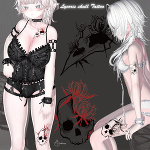 9対応モデル Lycoris Skull Tattoo 入れ墨 缩略图 3