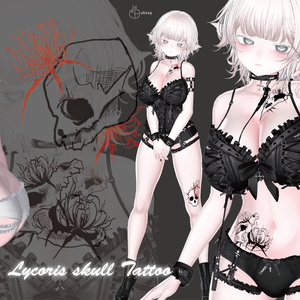 9対応モデル Lycoris Skull Tattoo 入れ墨 缩略图 4