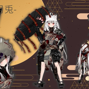 【14アバター対応！/ギミック付き！】和装 -月兎- 缩略图 16