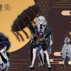 【14アバター対応！/ギミック付き！】和装 -月兎- 缩略图 8