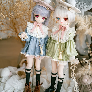 セリアドール用　手作りドレス　ポケットいっぱいのワンピース！ セリアドール用 手作りドレス ポケットいっぱいのワンピース！