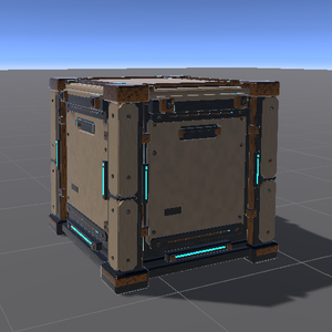Dune Vault｜風化したSF装甲コンテナ 3Dモデル【Unity・3段階LOD】