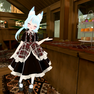 【こまどアバター専用】フリルワンピース【Unity2019対応】