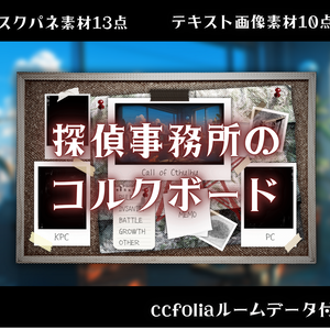 探偵事務所のコルクボード【TRPG部屋素材】