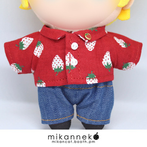 ぬい服｜13cm 14cm 15cm 16cm｜さくらんぼケーキのセット（ミニ帽子＋