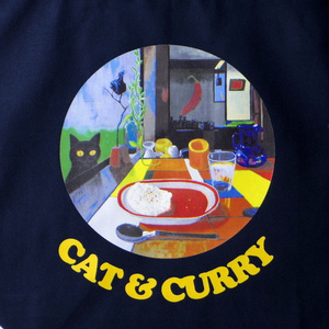 CAT & CURRY トートバッグ (Navy)