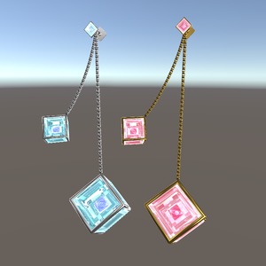 【VRChat向け】きゅーぶピアス