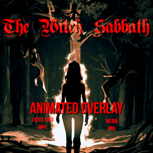【配信画面セット】Witch Sabbath 魔女の儀式 ダークファンタジー 4種 ループ