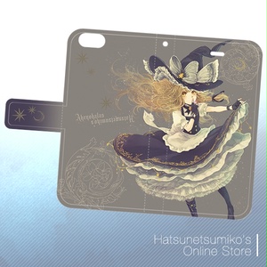 《iPhone6/6s》Akenokalas x Hatsunetsumiko's collaboration 手帳型ケース(霧雨魔理沙)