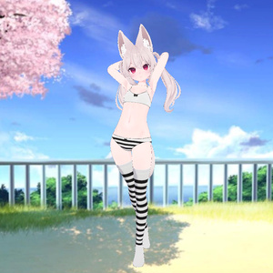Karin - Kneesocks & Shimapan Pantsu | カリン - ニーソックスとストライプのパンティー 缩略图 7
