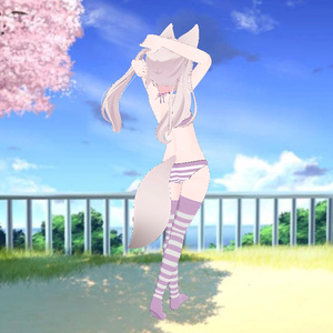 Karin - Kneesocks & Shimapan Pantsu | カリン - ニーソックスとストライプのパンティー 缩略图 18